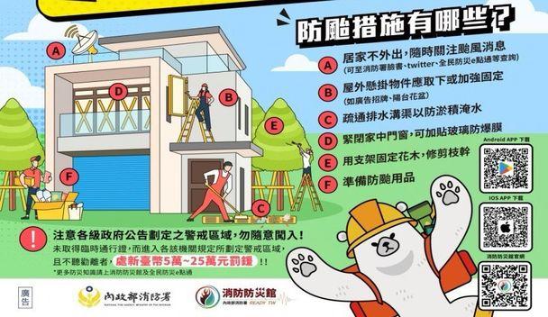 南科分隊防颱宣導-防颱措施